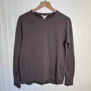 Athleta Coaster Luxe Recover Sweatshirt Shale Brown Women’s Size XS